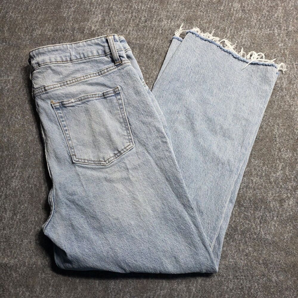 Oliver Logan Aberdeen Distressed Jeans Women’s 33x26 Relaxed Taper Raw Hem